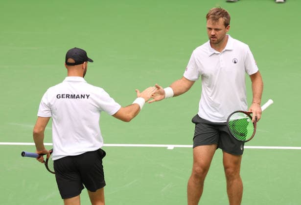 Team Germany, Kevin Krawietz, Tim Puetz, Herren Doppel, Men s Doubles, Davis Cup Germany vs. Croatia, Heristo Arena, Halle Westf., Germany Tennis - Davis Cup 20026 - - Heristo Arena - Halle West - Northrhine Westphalia - Germany - 20 September 2026. Copyright: xJuergenxHasenkopfx