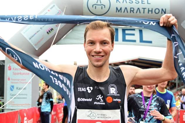 20.09.2026 xkhx Kassel Kassel Marathon 2026 Marathon im Ziel Sieger Marcel Bräutigam