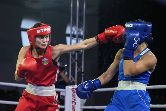 2026 European Boxing Championships in Bulgaria SOFIA, BULGARIA - SEPTEMBER 20: Buse Naz Cakiroglu (blue) of Turkiye competes against Zeynab Rahimova (red) of Azerbaijan during the women s 54kg category match at the 2026 European Boxing Championships at Asics Arena in Sofia, Bulgaria on September 20, 2026. Osmancan Gurdogan Anadolu Sofia Bulgaria. Editorial use only. Please get in touch for any other usage.  Copyright: x2026xAnadoluxOsmancanxGurdoganx