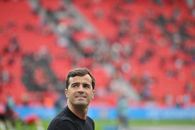 Trainer Carles Martinez (Bayer Leverkusen). Fussball 1. Bundesliga, 4.Spieltag, Bayer 04 Leverkusen - RB Leipzig, am 20.09.2026 in Leverkusen Deutschland. DFL regulations prohibit any use of photographs as image sequences and or quasi-video Ã‚Â