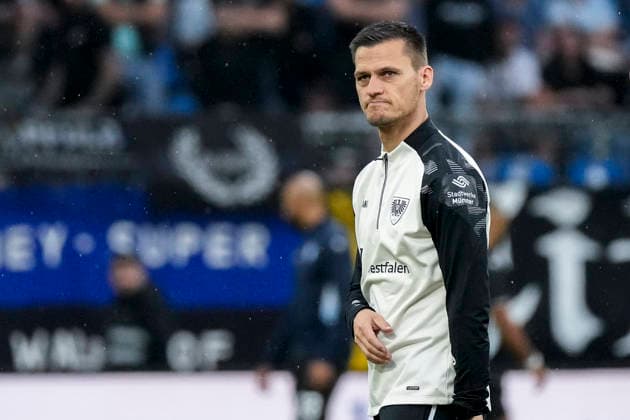 Thomas Wörle (Tom Wörle, Trainer, Cheftrainer, Münster), Einzelbild, Einzelfoto, Aktion, Action, 20.09.2026, Mannheim (Deutschland), Fussball, 3. Liga, SV Waldhof Mannheim - SC Preußen Münster, DFB DFL REGULATIONS PROHIBIT ANY USE OF PHOTOGRAPHS AS IMAGE SEQUENCES AND OR QUASI-VIDEO.