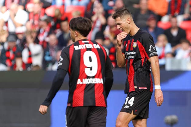 Patrik Schick (Bayer 04 Leverkusen) ist enttaeuscht waehrend des Spiels der 1. Bundesliga zwischen Bayer 04 Leverkusen und RB Leipzig, BayArena am 20. September 2026 in Leverkusen, Deutschland. (Foto von Oliver Kaelke DeFodi Images) +++ Patrik Schick (Bayer 04 Leverkusen) looks dejected during the Bundesliga match between Bayer 04 Leverkusen and RB Leipzig at BayArena on September 20, 2026 in Leverkusen, Germany. (Photo by Oliver Kaelke DeFodi Images) DFB DFL REGULATIONS PROHIBIT ANY USE OF PHOTOGRAPHS AS IMAGE SEQUENCES AND OR QUASI-VIDEO. (Photo by Oliver Kaelke DeFodi Images) -