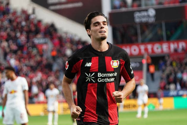 Leverkusen Fussball, 1.BL saison 2026 2027 Bayer 04 Leverkusen vs RB Leipzig, 20.09.2026, Bayarena Leverkusen Miguel Gutierrez, Bayer 04 Leverkusen, Spanien, SPain, ESP Aktion, Einzelbild