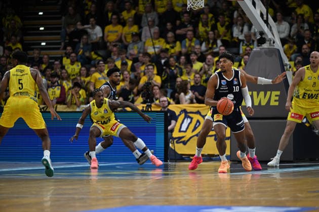 20.09.2026, GER, Basketball, Bundesliga 1.Spieltag, Saison 2026 2027, Oldenburg, EWE Arena, EWE Baskets Oldenburg vs Syntainics MBC Kostja MUSHIDI ( Syntainics MBC 10 ) Oldenburg EWE Arena Niedersachsen Deutschland Copyright: xnordphotoxGmbHx xRojahnx