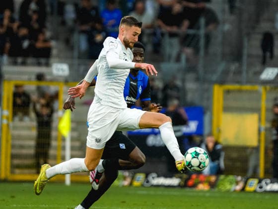 20.09.2026, xwppx, Fussball 3.Liga, SV Waldhof Mannheim - Preußen Münster v.l. Felix Higl (Preußen Münster)