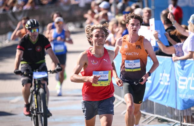 Laufen Leichtathletik Stadtlauf Tuebingen 33. Erbelauf 2026 20.09.2026 Sieger Markus Goerger (LG Region Karlsruhe)