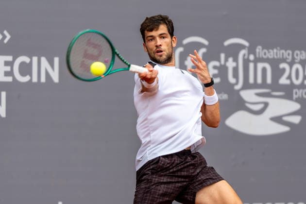 Szczecin 20.09.2026 Tenis Invest In Szczecin Open 2026 final --- Tennis Invest In Szczecin Open 2026 final: Nikolas Sanchez Izquierdo - Thiago Monteiro N Z Nikolas Sanchez Izquierdo Fot. Marcin Jasinski Arena Akcji NEWSPIX.PL --- newspix.pl 