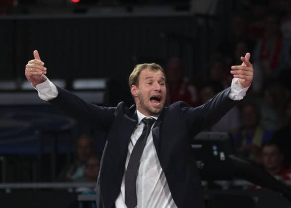 FCBB - Trainer Anton GAVEL. Basketball, Bundesliga, Bayern Muenchen - Bamberg Baskets, am 20.09.2026 in Muenchen, Deutschland. Quelle Copyright Credit : Oryk HAIST