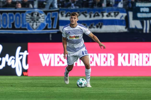 Fussball, 3.Liga Saison 2026 2027 7.Spieltag SV Wehen Wiesbaden - MSV Duisburg 20.09.2026, BRITA-Arena Ben Schlicke (MSV Duisburg, 40) Wiesbaden BRITA-Arena Hessen Deutschland