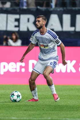 Fussball, 3.Liga Saison 2026 2027 7.Spieltag SV Wehen Wiesbaden - MSV Duisburg 20.09.2026, BRITA-Arena Rasim Bulic (MSV Duisburg, 6) Wiesbaden BRITA-Arena Hessen Deutschland