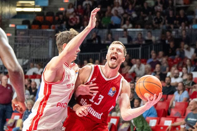 Andreas Obst 13 (FC Bayern Basketball) bruellt, FC Bayern Basketball - BMA365 Bamberg Baskets, BBL, 1. Spieltag, 20.09.2026 Muenchen Bayern Deutschland