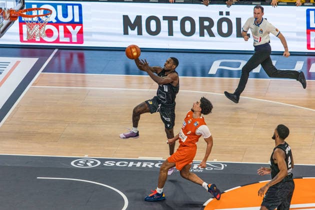 20.09.26 ratiopharm Ulm - MHP Riesen Ludwigsburg Deutschland, Ulm, 20.09.2026, Basketball, Bundesliga, Saison 2026 2027, ratiopharm Ulm - MHP Riesen Ludwigsburg: Darius Perry (MHP Riesen Ludwigsburg).
