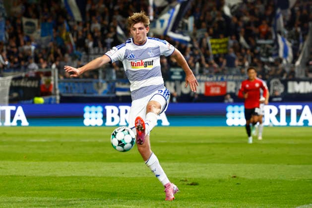 20.09.2026, xavx, Fussball 3.Liga, SV Wehen Wiesbaden - MSV Duisburg v.l. Frederik Christensen (MSV Duisburg) Wiesbaden