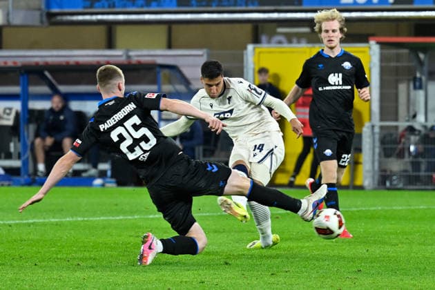 Paderborn, Home-Deluxe-Arena, 20.09.26, GER, Herren, 1.Bundesliga, Saison 2026-2027, SC Paderborn 07 - TSG 1899 Hoffenheim Bild: DFL regulations prohibit any use of photographs as image sequences and or quasi-video. Nordrhein-Westfalen Deutschland