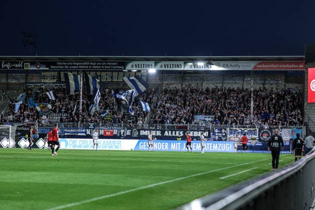 Fussball, 3.Liga Saison 2026 2027 7.Spieltag SV Wehen Wiesbaden - MSV Duisburg 20.09.2026, BRITA-Arena Fans MSV Duisburg Wiesbaden BRITA-Arena Hessen Deutschland