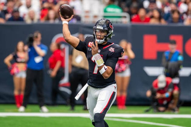 September 20, 2026: Houston Texans quarterback C.J. Stroud (7) throws a pass during a game between the Cincinnati Bengals and the Houston Texans in Houston, TX. .. CSM - ZUMAc04_ 20260920_zma_c04_043 Copyright: xTraskxSmithx