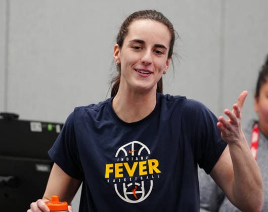 INDIANAPOLIS, IN - SEPTEMBER 20: Indiana Fever guard Caitlin Clark (22) speaks to the media during a press conference, PK, Pressekonferenz before the game against the Washington Mystics on September 20, 2026, at Gainbridge Fieldhouse in Indianapolis, Indiana. (Photo by Brian Spurlock Icon Sportswire) WNBA, Basketball Damen, USA SEP 20 Washington Mystics at Indiana Fever EDITORIAL USE ONLY Icon2609208