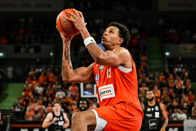 20.09.2026, GER, Basketball, Herren, easycredit Basketball Bundesliga, Saison 2026 2027, 1. Spieltag, ratiopharm Ulm vs MHP Riesen Ludwigsburg Michael Rataj (Ulm, 12) Neu-Ulm ratiopharm Arena Bayern Deutschland Copyright: xNordphotox xHafnerx