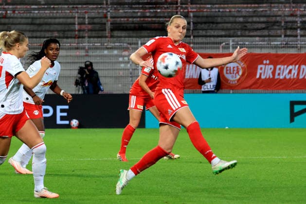 20.09.2026, GER Deutschland, Fussball, 1.Fussballbundesliga, Frauen, 2026 2027, Alte Foersterei, 1.FC Union vs. RB Leibzig Lina Hausicke ( 1.FC Union Berlin 32 ) 1. Liga: DFB DFL regulations prohibit any use of photographs as image sequences and or quasi-video) nordphoto GmbH Engler Berlin Stadion Alte Foersterei Berlin Deutschland Copyright: xNordphotox xEnglerx