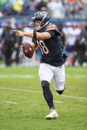 September 20, 2026: Chicago Bears Quarterback Caleb Williams (18) in action during the NFL, American Football Herren, USA game against the Minnesota Vikings in Chicago, IL. CSM NFL 2026: Vikings Vs Bears SEP 20  - ZUMAc04_ 20260920_zma_c04_185 Copyright: xMikexWulfx