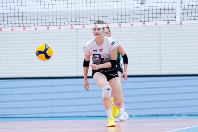 FUNKE-Volley-Cup: Schwarz-Weiss Erfurt vs. SSC Palmberg Schwerin; Erfurt; 20.09.2026 Teresa Ziegenbalg ( 7; Schwarz-Weiss Erfurt) FUNKE-Volley-Cup: Schwarz-Weiss Erfurt vs. SSC Palmberg Schwerin; Riethsporthalle Erfurt; 20.09.2026 Copyright: xBEAUTIFULxSPORTS Duehringx