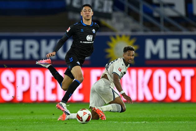 Paderborn, Home-Deluxe-Arena, 20.09.26, GER, Herren, 1.Bundesliga, Saison 2026-2027, SC Paderborn 07 - TSG 1899 Hoffenheim Bild: DFL regulations prohibit any use of photographs as image sequences and or quasi-video. Nordrhein-Westfalen Deutschland