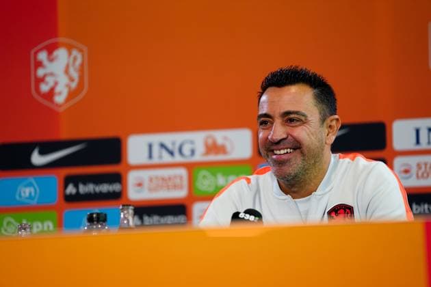 ZEIST , 21-09-2026 , KNVB Campus , season 2026 2027 , Dutch Football , Picture shows Netherlands head coach Xavi Hernandez during a press conference, PK, Pressekonferenz for the Netherlands Press Conference Netherlands  x207373068x Copyright:
