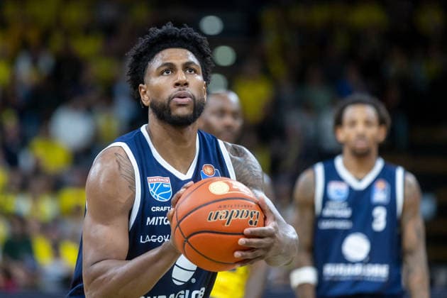 Oldenburg, Niedersachsen, DEU, 20.09.2026, Anthony Gaines (Syntainics MBC). EWE Baskets Oldenburg vs. Syntainics MBC. Basketball. 1. Basketball-Bundesliga Saison 2026 2027, 1. Spieltag, Grosse EWE Arena. EWE Baskets Oldenburg vs. Syntainics MBC Weißenfels