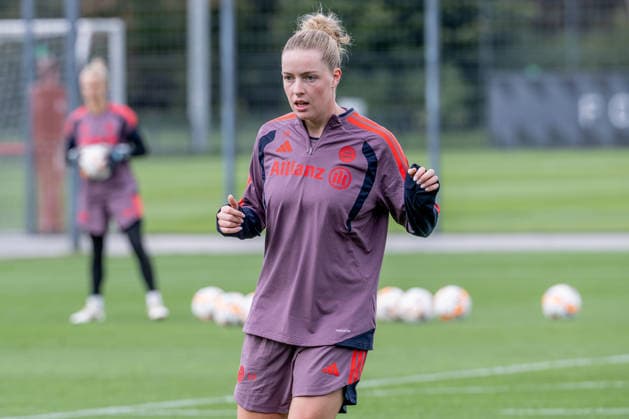 Alara Sehitler (FC Bayern Muenchen Frauen, 14) FC Bayern Muenchen Frauen, Fussball, Google Pixel Frauen-Bundesliga, Abschlusstraining vor Champions League, Saison 2026 2027, 21.09.2026. Foto: HMB Media Franz Feiner Copyright: HMBxMedia FranzxFeiner
