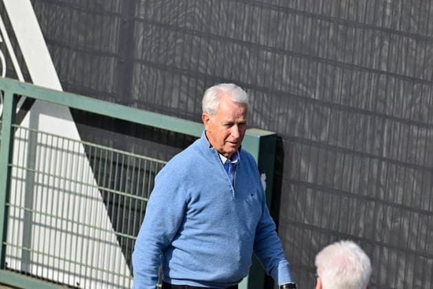 21.09.2026; Moenchengladbach; Fussball, Herren, Saison 2026 2027, Training Borussia Moenchengladbach Rainer Bonhof (Praesident Gladbach) DFL regulations prohibit any use of photographs as image sequences and or quasi-video. ista-Borussia-Park Nordrhein-Westfalen Deutschland