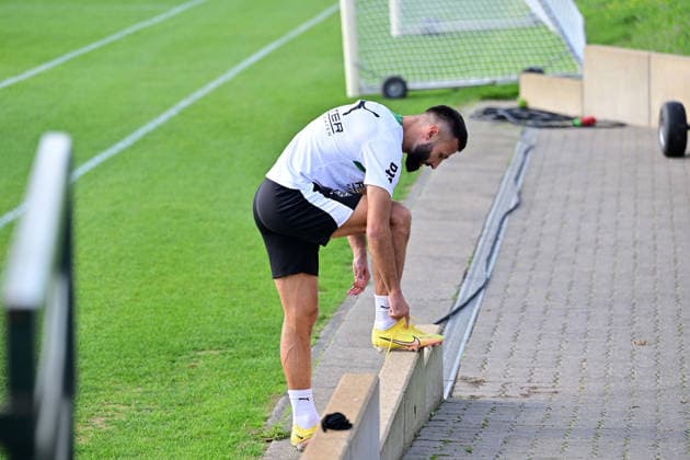 21.09.2026; Moenchengladbach; Fussball, Herren, Saison 2026 2027, Training Borussia Moenchengladbach Franck Honorat (Gladbach) DFL regulations prohibit any use of photographs as image sequences and or quasi-video. ista-Borussia-Park Nordrhein-Westfalen Deutschland