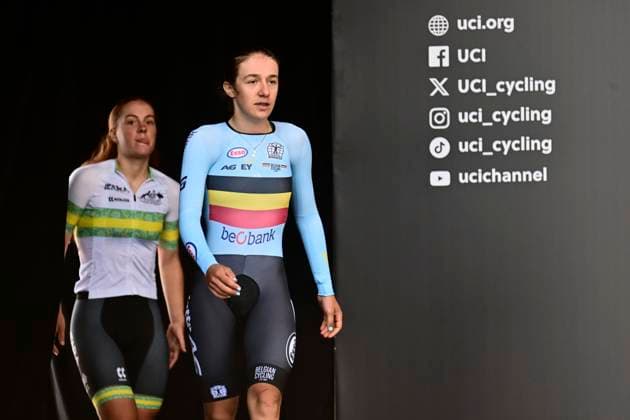 UCI 2026 Road World Championship, WM, Weltmeisterschaft Montreal 21 09 2026 MONTREAL, CANADA - SEPTEMBER 21 : bronze medal Vierstraete Luca of Belgium pictured during the podium ceremony of the Women U23 Individual Time Trial of the 2026 UCI Road World Championships 93th edition an UCI World Championships cycling race of XX km with start in Montreal and finish in Montreal on September 21, 2026 in Montreal, Canada, 21 09 2026 Montreal Canada  Copyright: xPeterxDexVoechtx