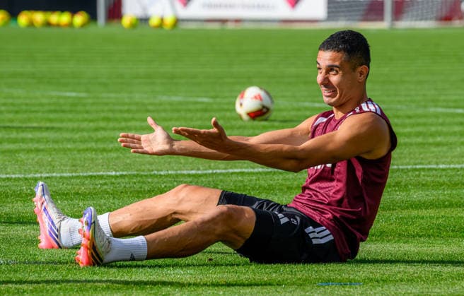 21.09.2026 - Fussball - 2. Fussball - Bundesliga - Saison 2026 2027 - 1. FC Nürnberg Nuernberg FCN ( Club ) - Training - Sportfoto Zink - xwoxzix - Ioannis Masouras (21, 1. FC Nürnberg FCN ) gestikuliert Geste