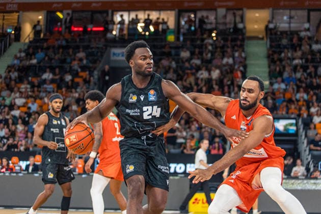 20.09.26 ratiopharm Ulm - MHP Riesen Ludwigsburg Deutschland, Ulm, 20.09.2026, Basketball, Bundesliga, Saison 2026 2027, ratiopharm Ulm - MHP Riesen Ludwigsburg: Maxwell Temoka Dongmo (MHP Riesen Ludwigsburg).