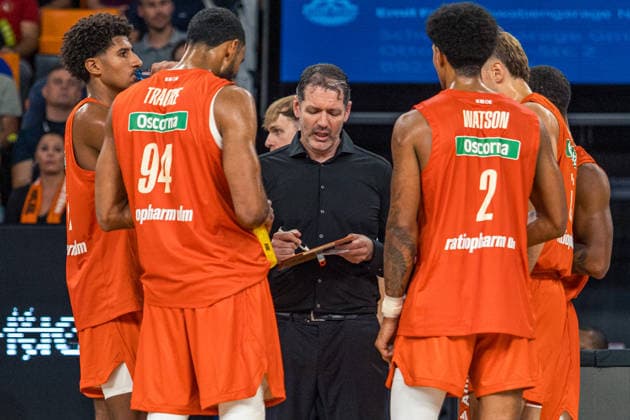 20.09.26 ratiopharm Ulm - MHP Riesen Ludwigsburg Deutschland, Ulm, 20.09.2026, Basketball, Bundesliga, Saison 2026 2027, ratiopharm Ulm - MHP Riesen Ludwigsburg: Ty Harrelson (Trainer ratiopharm Ulm).