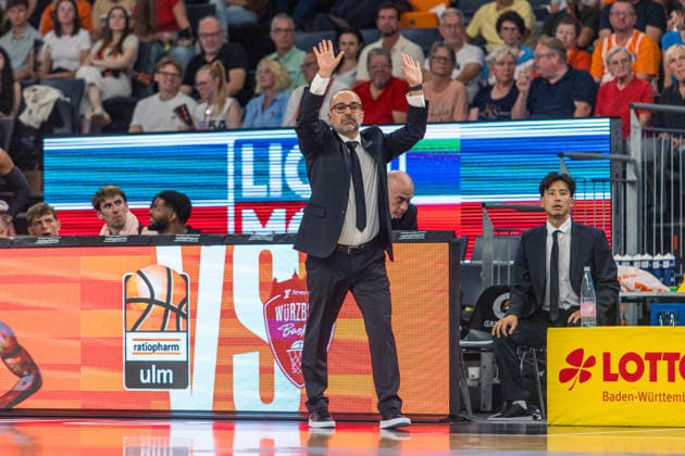 20.09.26 ratiopharm Ulm - MHP Riesen Ludwigsburg Deutschland, Ulm, 20.09.2026, Basketball, Bundesliga, Saison 2026 2027, ratiopharm Ulm - MHP Riesen Ludwigsburg: Carles Ortega Duran (Trainer MHP Riesen Ludwigsburg).