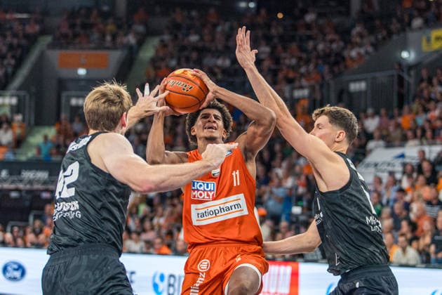 20.09.26 ratiopharm Ulm - MHP Riesen Ludwigsburg Deutschland, Ulm, 20.09.2026, Basketball, Bundesliga, Saison 2026 2027, ratiopharm Ulm - MHP Riesen Ludwigsburg: Meissa Faye (ratiopharm Ulm).