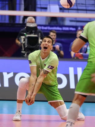 VOLLEYBALL - CEV Eurovolley Men - Slovenia vs. Serbia Photo by IPA ABACAPRESS.COM88814710 - Klemen Cebuli (Slovenia) during the Slovenia vs. Serbia match at the CEV Eurovolley Men s Championship in Turin, Italy, on September 21, 2026 Turin Italy  Copyright: xIPAxSport ABACAx