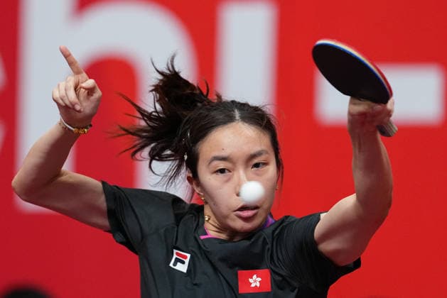 (260922) -- TOYOTA, Sept. 22, 2026 -- Ng Wing Lam of Hong Kong, China competes during the Table tennis, Tischtennis women s team first-round match between Hong Kong, China and Singapore at the 20th Asian Games Aichi-Nagoya 2026 in Toyota, Japan, Sept. 22, 2026. ) (SP)JAPAN-TOYOTA-ASIAN GAMES-TABLE TENNIS-WOMEN S DOUBLES CheongxKamxKa 