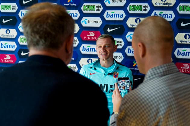 Press conference with the Norwegian men s national soccer team, Oslo, September 22, 2026. Julian Ryerson during a press conference with the Norwegian men s national soccer team at Ullevaal Stadium, ahead of the Nations League matches against Denmark, Portugal, and Wales. Photo by Stian Lysberg Solum, NTB, Oslo, Norway. EDITORIAL USE ONLY. RESTRICTED USE FOR BETTING COMPANIES.  Copyright: xStianxLysbergxSolumx xNTBx