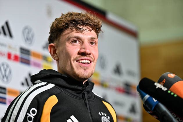 Medienaktivitäten DFB, 22.09.2026 HERZOGENAURACH, GERMANY; 22. SEPTEMBER: im Bild Philipp TREU vom SC Freiburg beim Interview bei den ersten Medienaktivitäten der Nationalmannschaft in Herzogenaurach bei Adidas Copyright: xBEAUTIFULxSPORTS Goldbergx
