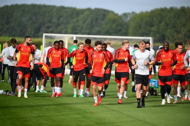 Italy v Belgium - UEFA Nations League 2026 Media Activities 22 09 2026 TUBIZE, BELGIUM - SEPTEMBER 22 : Players of Belgium pictured during a training session ahead of the UEFA Nations League tournament league phase matchday 1 group A1 match between Italy and Belgium on September 22, 2026 in Tubize, Belgium, 22 09 2026 Tubize Belgium  Copyright: xVincentxKalutx