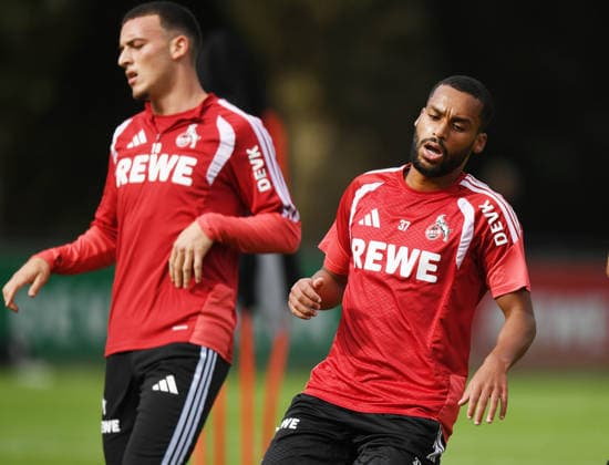 22.09.2026, xophax, Fussball 1.Bundesliga, 1.FC Koeln Training . Training in der Länderspielpause. v.l.n.rechts : Said El Mala , Linton Maina ( alle 1.FC Köln ) Koeln
