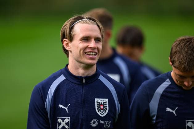 SOCCER - NL, AUT vs ISR WINDISCHGARSTEN,AUSTRIA,22.SEP.26 - SOCCER - UEFA Nations League, group stage, OEFB international match, Länderspiel, Nationalmannschaft Austria vs Israel, preview, training team AUT. Image shows Patrick Wimmer (AUT).  GEPAxpictures xChristianxMoser