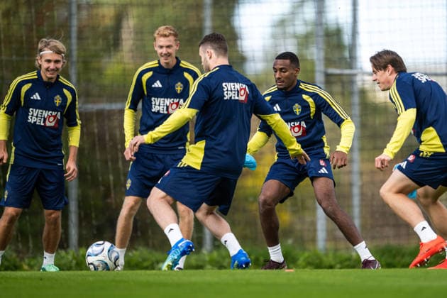 260922 Paulos Abraham of the Swedish men s national football team at a training session on September 22, 2026 in Stockholm. Photo: Johanna Säll BILDBYRAN kod JL JL0630 fotboll football soccer fotball nations league uefa nations league träning practice training sverige sweden sverige a bbeng Copyright: JOHANNAxSÄLL BB260922BB253