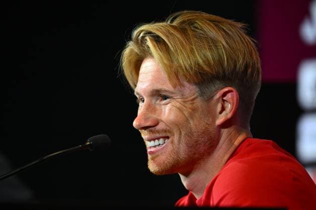 Italy v Belgium - UEFA Nations League 2026 Media Activities 22 09 2026 TUBIZE, BELGIUM - SEPTEMBER 22 : De Bruyne Kevin forward of Belgium speaks with the media during a pre-match press conference, PK, Pressekonferenz ahead of the UEFA Nations League tournament league phase matchday 1 group A1 match between Italy and Belgium on September 22, 2026 in Tubize, Belgium, 22 09 2026 Tubize Belgium  Copyright: xVincentxKalutx