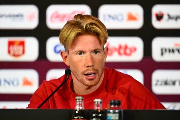 Italy v Belgium - UEFA Nations League 2026 Media Activities 22 09 2026 TUBIZE, BELGIUM - SEPTEMBER 22 : De Bruyne Kevin forward of Belgium speaks with the media during a pre-match press conference, PK, Pressekonferenz ahead of the UEFA Nations League tournament league phase matchday 1 group A1 match between Italy and Belgium on September 22, 2026 in Tubize, Belgium, 22 09 2026 Tubize Belgium  Copyright: xVincentxKalutx