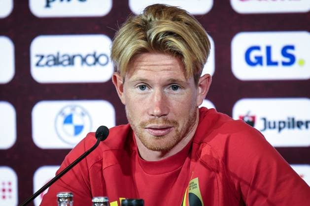 Belgium s Kevin De Bruyne pictured during a press conference, PK, Pressekonferenz of the Red Devils, the Belgian national soccer team, at the national training center in Tubize, Tuesday 22 September 2026. The team is preparing for fixtures in the UEFA Nations League competition. BRUNOxFAHY  x187447132x