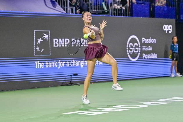 22nd September 2026; Kallang Tennis Hub, Singapore; WTA, Tennis Damen Tennis, Singapore Open, Day 2; Oleksandra Oliynykova DavidxAsh