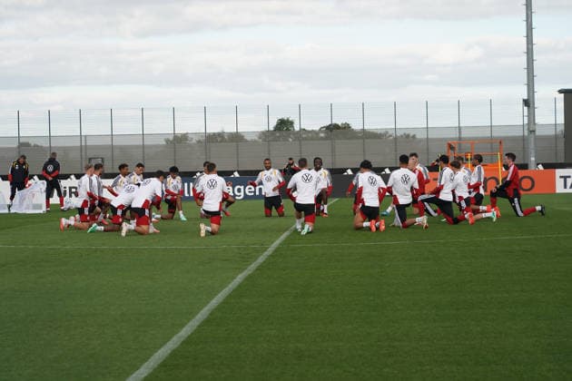 Verschiedene Spielformen beim ersten Training - Herzo Base 22.09.2026: Deutsche Nationalmannschaft Nations League Vorbereitung, Home Ground, HerzoBase, World of Adidas, Herzogenaurach